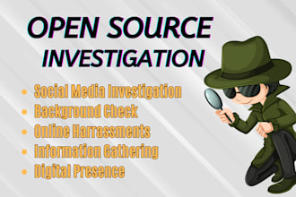 be your private investigator and osint detective for a person or business info