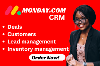 do monday CRM lead management, customers, deals, inventory management