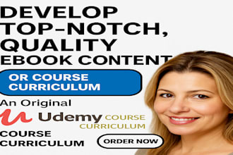 build an informative course content, course curriculum course ebook