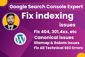 fix google search console indexing errors and wordpress technical SEO issues