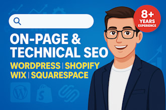 do website onpage technical seo service on wordpress shopify wix squarespace