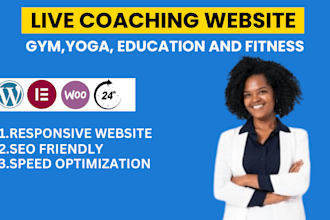 design live coaching website, coach website, online consulting website