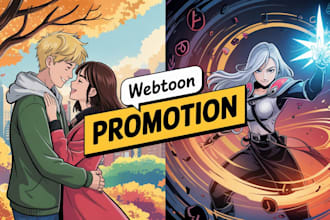 do promotion on webtoons, comics, amazon books promotion