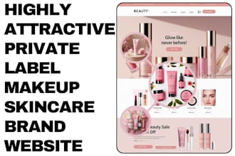 launch your private label shopify makeup skincare brand store dropshipping store