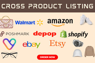 products cross listing on ebay poshmark depop shopify etsy amazon via vendoo