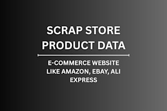 scrape product data list to web research amazon, ebay, more