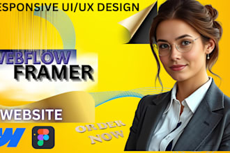 design, develop website with webflow or framer, figma to framer, webflow