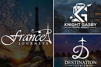 do a modern unique travel, outdoors, adventure, agency, hotel logo design