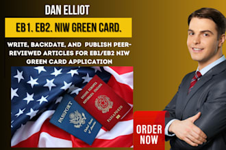 write, backdate and publish articles for eb1, eb2, niw green card application