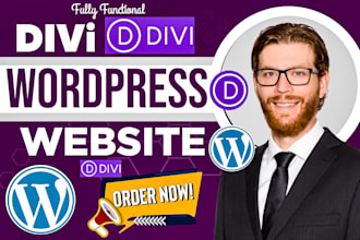 build divi wordpress website, divi wordpress website design with divi theme
