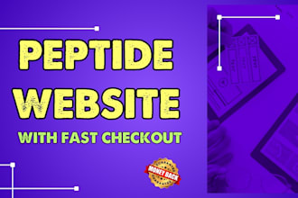 develop a secure peptide website with fast checkout