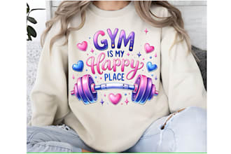 make unique gym fitness cross fit t shirt design