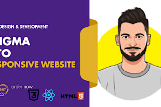 develop your website front end with react js html javascript
