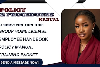 create policy and procedures for home care, healthcare, nemt, daycare, care plan