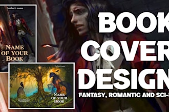 draw detailed fantasy cover for your book or story
