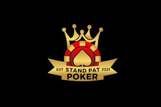design modern poker chips, slot, card and poker logo