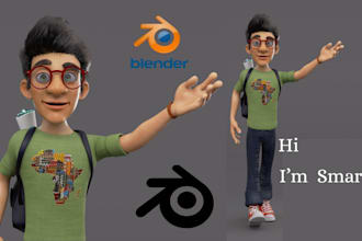 3d cartoon character modeling character animation character rigging mascot logo