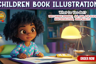 do children book illustration and story book illustration