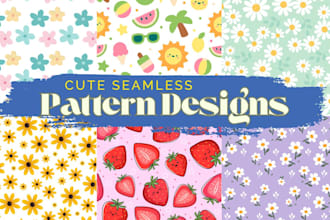 create seamless pattern design for fabric, wallpaper etc