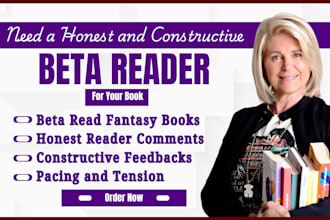 beta read your novel and provide constructive feedbacks, romance beta reader