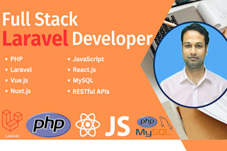 develop a website using PHP laravel nuxt js or mern stack