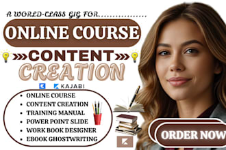 do online course ebook training manual content creation course curriculum