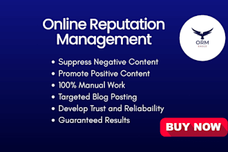do online reputation management reverse seo to push down negative listings