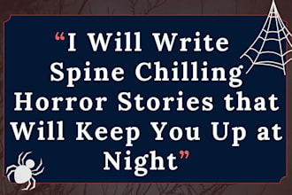 horror, thriller, suspense or mystery stories for you