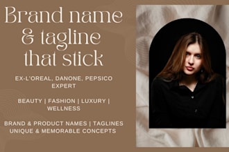 craft unique and strategic brand naming concepts and slogans