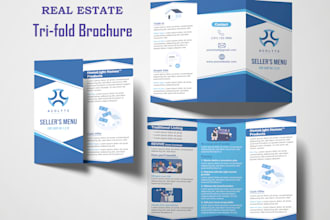 design real estate and corporate trifold brochure and flyer