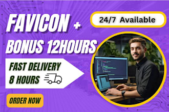 design a professional favicon, website, ai and app icon logo with free favicon