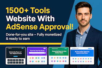 make a webtools  website with 100 percent adsense approval