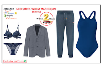 ghost mannequin, symmetrical neck joint and ecommerce photo editing