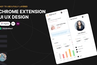 design stunning chrome extension UI UX with seamless user flow