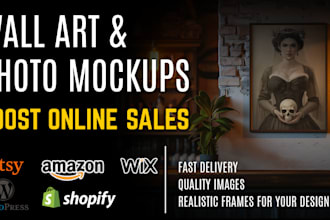 create realistic frame mockups for your art or photos