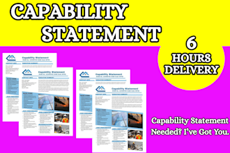 government capability statement, capability statement, government contract