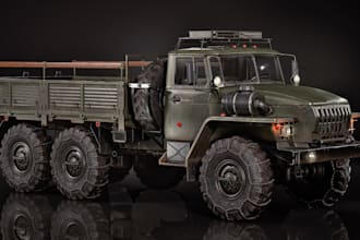 3d truck model for printing, 3d car model, 3d vehicle model, semi truck rc model