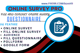 create and fill online survey for starting up business to complete 1000 usa