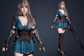 revamp 3dmetahuman nsfw fantasy character, rig3d,3d amored,daz3d, xgen,cc4 model