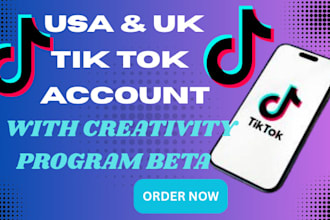 create USA tik tok account,tiktok US account USA tiktok creativity program beta