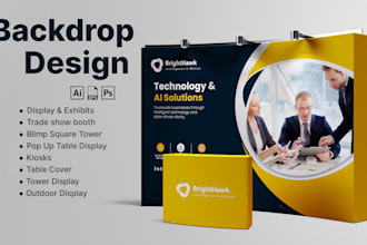 design professional trade show booth and exhibition backdrop
