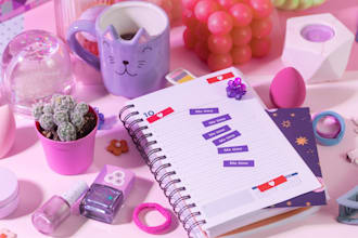 design calendar, custom planner, digital planner, journal, and fillable pdf form