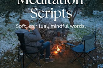 write calming meditation scripts or soft spiritual voiceovers