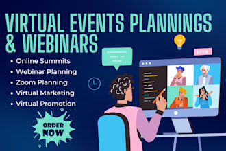 plan and manage your virtual event, webinar, or zoom meeting professionally