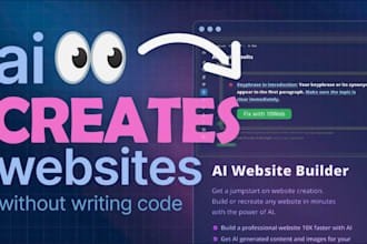 develop ai video generator website, ai video editing website, ai image maker web