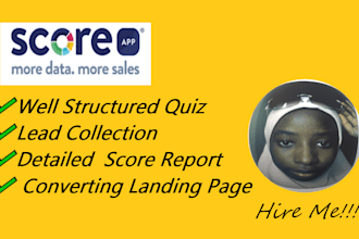 build scoreaap quiz, scorecard website personality test lead gen