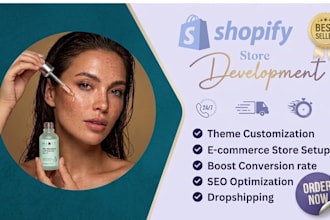 build shopfiy website design or redesign shopify store droshipping store