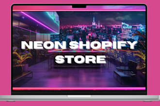 design neon shopify store neon light store neon store via neon sign website