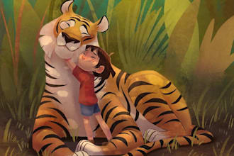create a beautiful illustration for your picture book