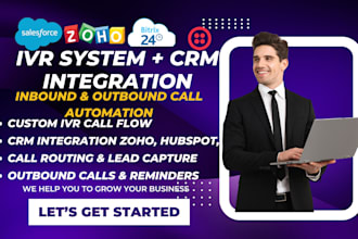 expertly set up  IVR system with CRM integration for inbound and outbound call